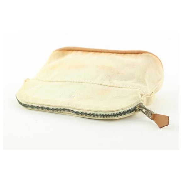 Hermès Toile Beige Bolide Cosmetic Pouch Make up - Picture 10 of 12